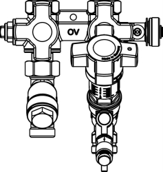 Bild von OVENTROP OVENTROP-Anschlussarmatur Flypass Set2 DN15, Schmutzf.+Hydrocontrol MTR HF, Art.Nr. : 1149563