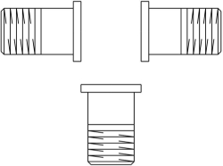 Bild von OVENTROP Zubehörset für Dreiwegeventile „Tri-D TR/Tri-M TR/Tri-CTR“ für Ventil DN 15, 3 Gewindetüllen R ½, Art.Nr. : 1130291