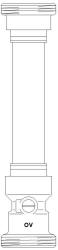 Bild von OVENTROP Flanschrohr mit Sperrventil für „Regumat-180“, DN 25, L = 279 mm, Art.Nr. : 1352272