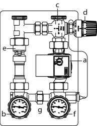 Bild von OVENTROP Station für Feststoffkessel „Regumat RTA-130 VL“ mit Wilo-Pumpe Yonos PARA 25/6 RKC, DN 25, Art.Nr. : 1354798