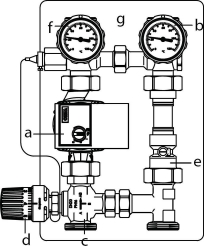 Bild von OVENTROP Station für Feststoffkessel „Regumat RTA-130 TOP“ mit Wilo-Pumpe Yonos PARA 25/6 RKC, DN 25, Art.Nr. : 1354783