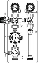 Bild von OVENTROP Station für Feststoffkessel „Regumat RTA-180“ ohne Pumpe, DN 25, Art.Nr. : 1354692