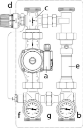 Bild von OVENTROP Station für Feststoffkessel „Regumat RTA-180“ mit Wilo Yonos Para 25/6 RKC, DN 32, Art.Nr. : 1354571