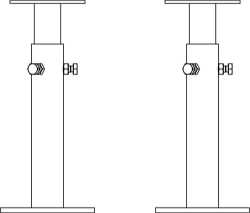 Bild von OVENTROP Standkonsolen für Verteilerbalken / „HydroFixx“ DN 40 / 50, 2-fach, Art.Nr. : 1351697