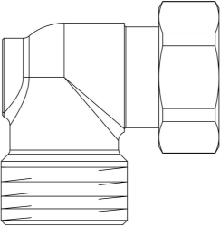 Bild von OVENTROP Anschlusswinkel für Kesselverrohrung G 1  1/4 ÜM x R 1  1/4 AG, Art.Nr. : 1359043