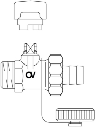 Bild von OVENTROP KFE-Kugelhahn, Rotguss DN 10, G ⅜ AG, PN16, Art.Nr. : 1032403