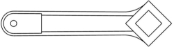 Bild von OVENTROP Vierkantschlüssel für KFE-Hähne DN 10 / DN 15, SW 12 mm, Art.Nr. : 1035004