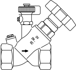 Bild von OVENTROP KFR-Ventil „Aquastrom KFR" IG/IG DN 15, Rp  1/2 x Rp  1/2, mit Entl., Rg, Art.Nr. : 4206204