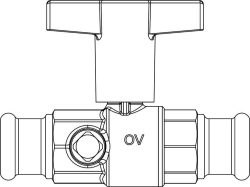 Bild von OVENTROP Trinkwasserkugelhahn „Optibal TW“ DN 15, Ø 18mm Pressanschluss, Art.Nr. : 4208853