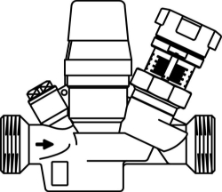 Bild von OVENTROP Thermostatventil „Aquastrom T plus“ beiderseits AG, DN 20, ohne Isolierung und Thermometer, Art.Nr. : 4206606