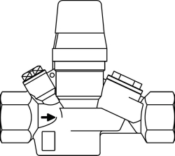 Bild von OVENTROP Thermostatventil „Aquastrom T plus“ beiderseits IG, DN 15, ohne Isol., Therm., Absperr. und VE, Art.Nr. : 4205404