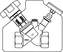 Bild von OVENTROP Strangregulierventil „Aquastrom C“ beiderseits IG, DN 15, mit Isolierung, Art.Nr. : 4208104