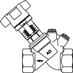 Bild von OVENTROP Strangregulierventil „Aquastrom C“ beiderseits IG, DN 15, ohne Isolierung und Thermometer, Art.Nr. : 4208152