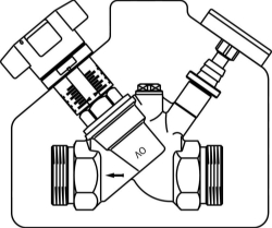 Bild von OVENTROP Strangregulierventil „Aquastrom C“ beiderseits AG, DN 25, mit Isolierung, Art.Nr. : 4207108