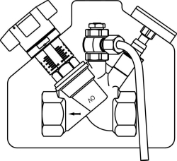 Bild von OVENTROP Strangregulierventil „Aquastrom C“ beiderseits IG, DN 20, mit Isolierung und Probenahmeventil, Art.Nr. : 4208506