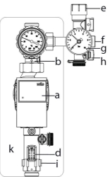 Bild von OVENTROP Station „Regusol PH-130“ mit Wilo-Yonos PARA 25/7 PWM, 2-15 l/min, DN25, Art.Nr. : 1362063