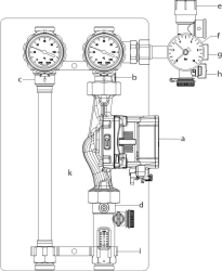 Bild von OVENTROP Station "Regusol SH-180" mit Grundfos UPM 3, 2-15 l/min, DN25, Art.Nr. : 1368064