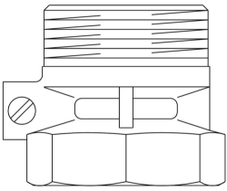 Bild von OVENTROP Sperrventil Typ SVE mit automatischer Entlüftung DN 25, G 1 1/2 AG, G 1 1/2 IG, PN 10, Ms, Art.Nr. : 1070308