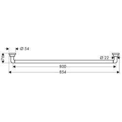 Bild von AXOR Citterio Badetechhalter 800 mm, Art.Nr. 41780000