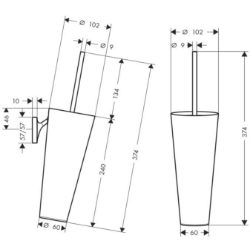 Bild von AXOR Starck Organic WC Bürstenhalter Wandversion, Art.Nr. 42735000