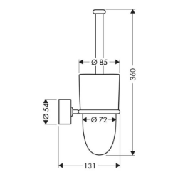 Bild von AXOR Uno WC Bürstenhalter Wandversion, Art.Nr. 41535000