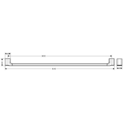 Bild von AXOR Urquiola Badetuchhalter 800 mm, Art.Nr. 42480000