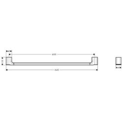 Bild von AXOR Urquiola Badetuchhalter 600 mm, Art.Nr. 42460000