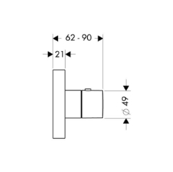 Bild von AXOR ShowerCollection Thermostatmodul 120/120 Square Unterputz, Art.Nr. 10755000