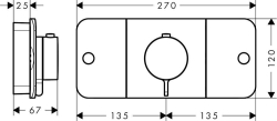 Bild von AXOR One One Thermostatmodul für 2 Verbraucher Unterputz, Art.Nr. 45712000