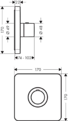 Bild von AXOR ShowerSelect ShowerSelect Thermostat Highflow Softcube Unterputz, Art.Nr. 36711000