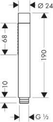 Bild von AXOR Starck Stabhandbrause 2jet, Art.Nr. 28532000