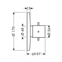 Bild von AXOR Starck Thermostat 43 l/min Unterputz, Art.Nr. 10710000