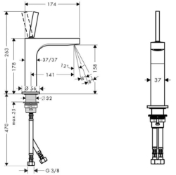 Bild von AXOR Citterio Einhebel-Waschtischmischer 160 ohne Zugstange, Art.Nr. 39032000