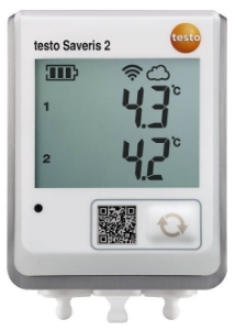 Bild von testo Saveris 2-T2 - Funk-Datenlogger mit Display und 2 Anschlüssen für NTC-Temperaturfühler</p><p> , Art.Nr. : 0572 2032