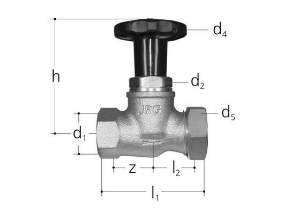 Bild von JRG Geradsitzventil LegioStop mit Kappe, PN16, DN15 - Art.Nr. : 5363.240