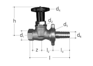 Bild von JRG Geradsitzventil LegioStop mit Schlauchverschraubung PN16, DN15 - Art.Nr. : 5360.240