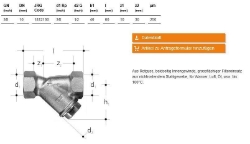 Bild von JRG Schrägfilter PN 16, DN10 - Art.Nr. : 1812.160