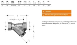 Bild von JRG Schrägfilter PN 16, DN15 - Art.Nr. : 1812.240