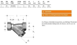 Bild von JRG Schrägfilter PN 16, DN25 - Art.Nr. : 1812.400