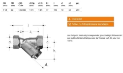 Bild von JRG Schrägfilter PN 16, DN32 - Art.Nr. : 1812.480