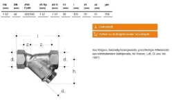 Bild von JRG Schrägfilter PN 16, DN40 - Art.Nr. : 1812.560