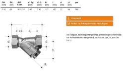 Bild von JRG Schrägfilter PN 16, DN65 - Art.Nr. : 1812.720