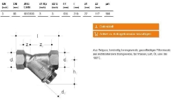 Bild von JRG Schrägfilter PN 16, DN80 - Art.Nr. : 1812.800