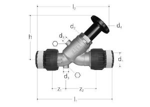 Bild von JRG Schrägsitzventil LegioStop, PN 10, 26mm, DN20 - Art.Nr. : 5222.026