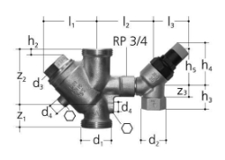 Bild von JRG Sicherheitsgruppe BR 1, PN 10 - 6 bar, DN20 - Art.Nr. : 1631.020