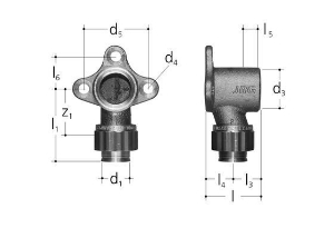 Bild von JRG Sanipex Armaturenanschluss, einfach d 16 mm, GN 1/2 inch, Art.Nr. : 5533.016