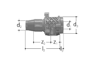 Bild von JRG Sanipex Dose gerade,  d 20(mm), GN 1∕2(inch), Art.Nr. : 5401.200