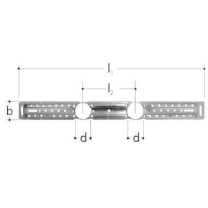 Bild von JRG Sanipex Dosenhalter, doppelt, l2 500 mm  100mm, Art.Nr. : 5741.006