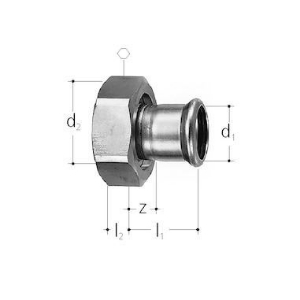 Bild von JRG Sanipex Klemmverschraubung, d1 (mm): 18, Art.Nr. : 8351.018