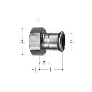 Bild von JRG Sanipex Klemmverschraubung, d1 (mm): 28, Art.Nr. : 8350.028